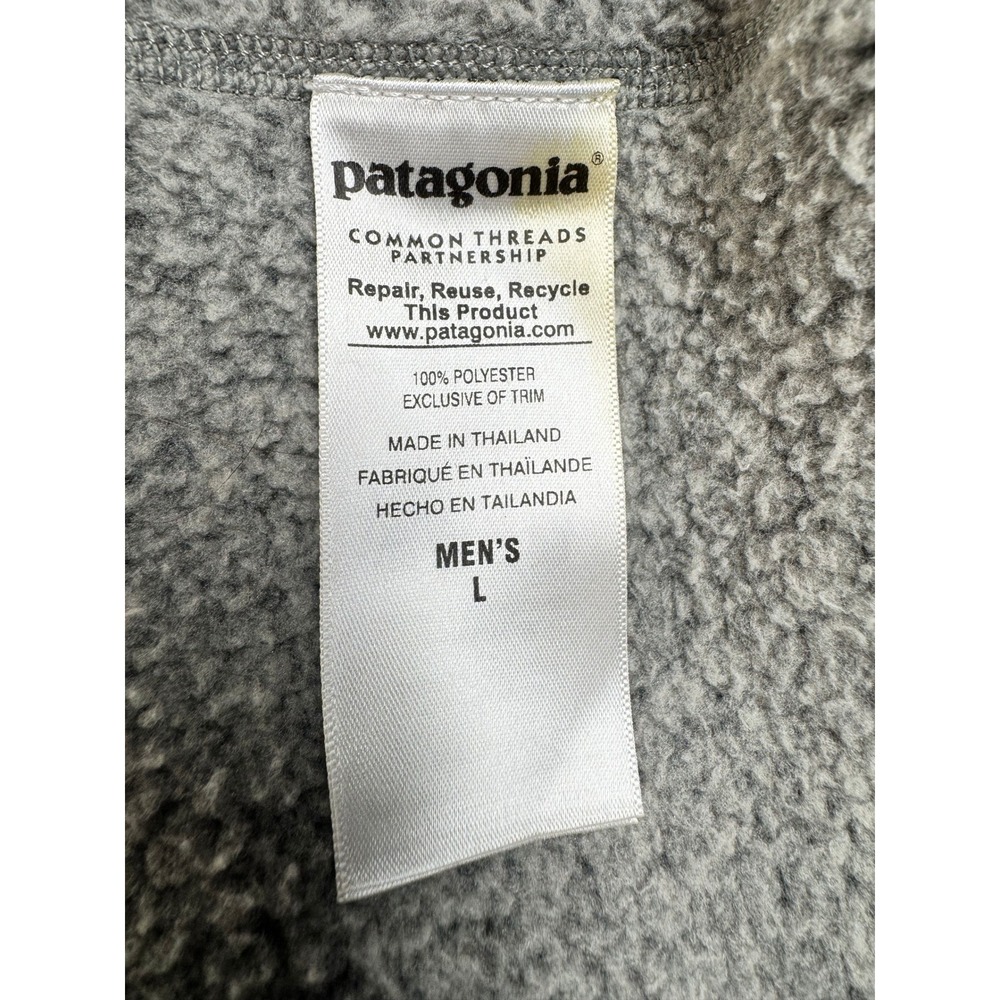 Patagonia Better Sweater 1/4 Zip Fleece Pullover Grey Heather Mens Large - Picture 5 of 6